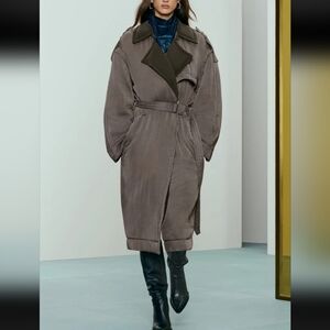 Zara SRPLS Padded Trench Oversized Jacket $349 XS - S, NWT